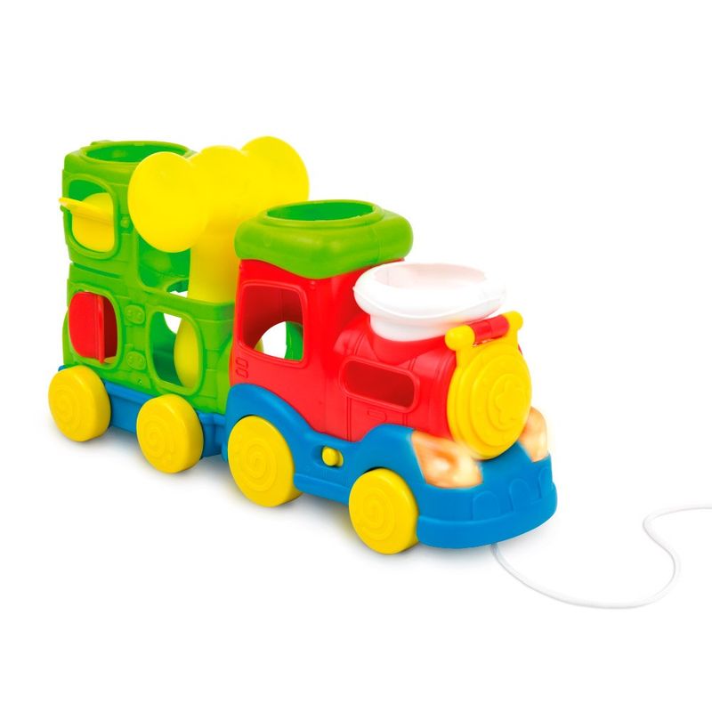 Brinquedo Infantil Trem Set Clássico à Pilhas com Som - Cor Vermelho