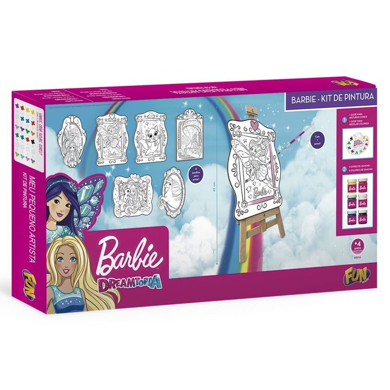 Kit de Pintura com Cavalete - Barbie - Fun - superlegalbrinquedos