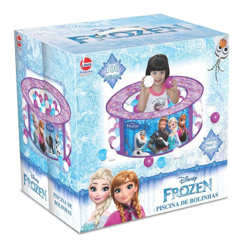 Bola De Vinil Frozen Azul Elsa Infantil Lider Brinquedos - Bola