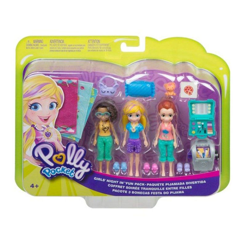 Polly Pocket Mini Conjunto Com 3 Bonecas Festa Do Pijama Mattel Superlegalbrinquedos