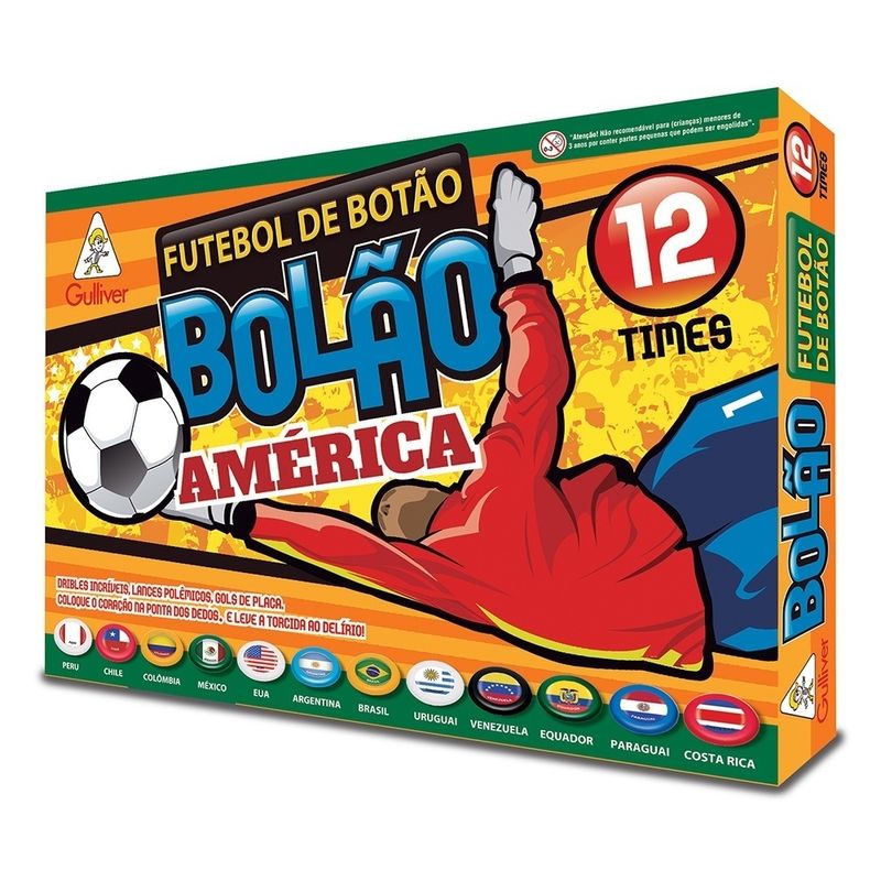 Jogo Futebol de Botão América - 12 Times - Gulliver - superlegalbrinquedos