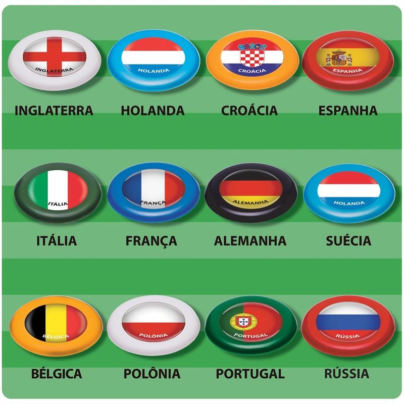 Jogo Futebol de Botão Europa - 12 Times - Gulliver - superlegalbrinquedos