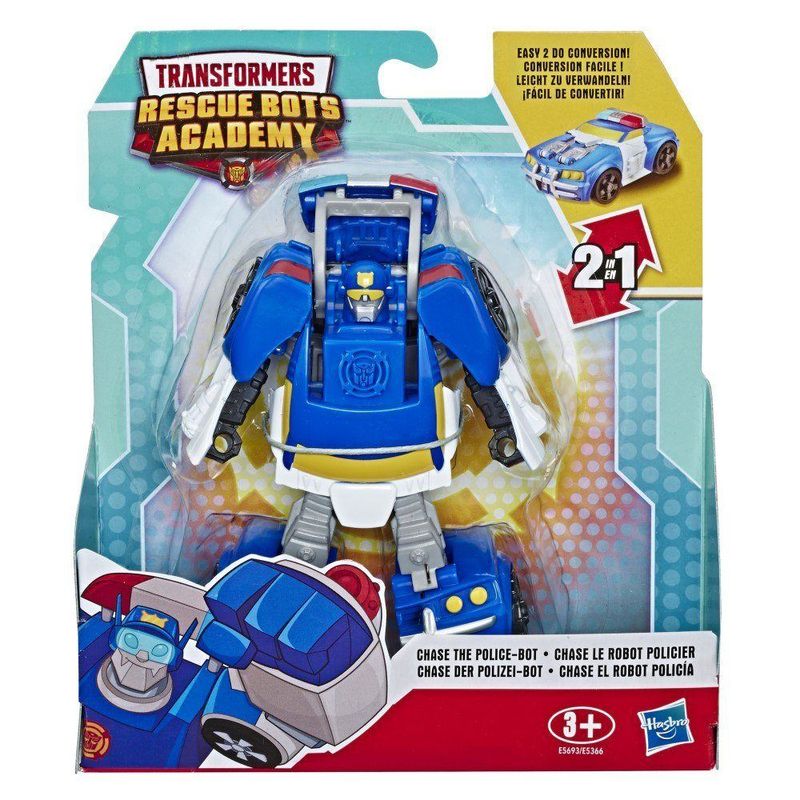 Mini Figura Transformável - Transformers Rescue Bots Academy - Chase