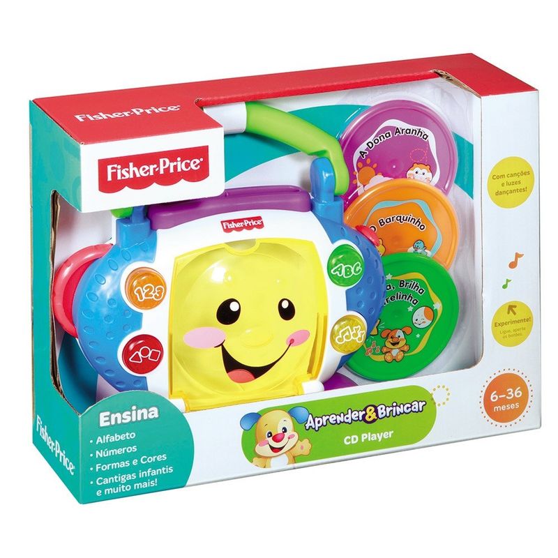 Brinquedo Musical Aprender e Brincar CD Player FisherPrice