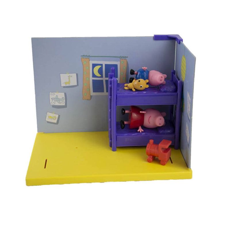 Playset com Mini Figuras Casa da Peppa - Quarto - Peppa Pig - Sunny -  superlegalbrinquedos