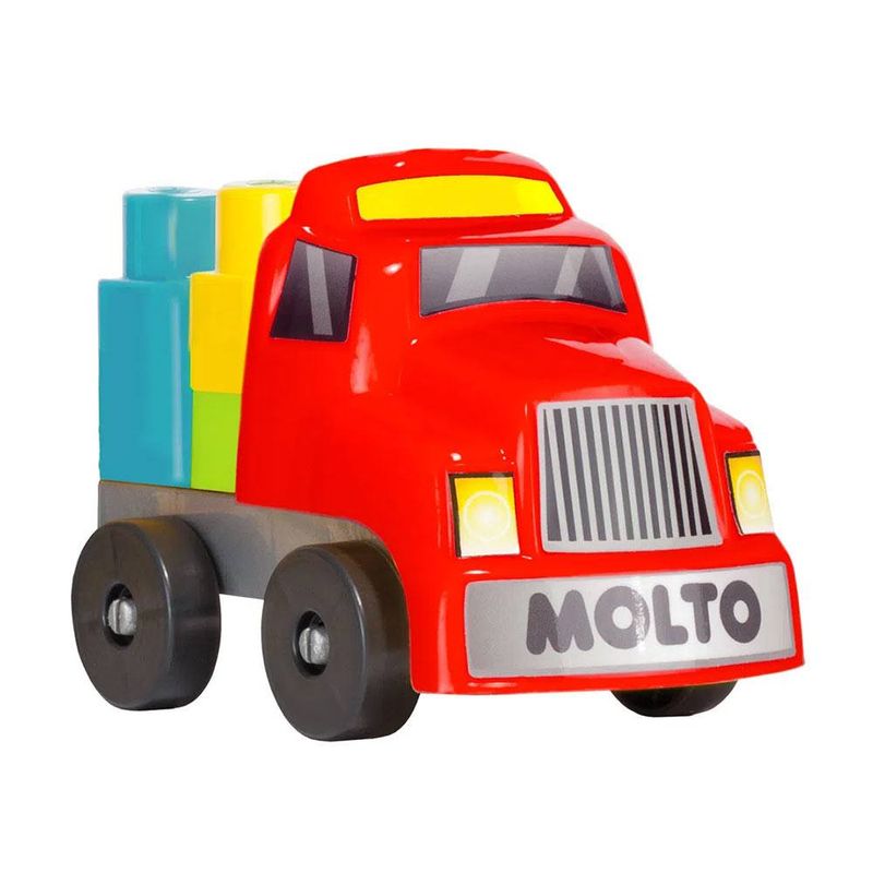 Jogo Caminhão a Friccção com Acessórios 12 Peças World Brinquedos