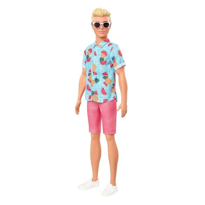 Boneco Ken Fashionistas Bermuda Rosa 152 Barbie Mattel Superlegalbrinquedos 3670