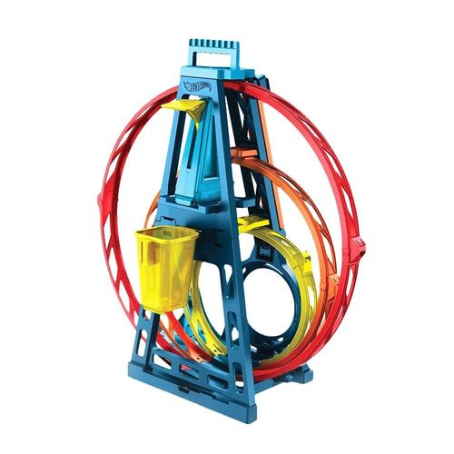 Pistahotwheelstrackbuilderkittripleloopingmattel em Brinquedos