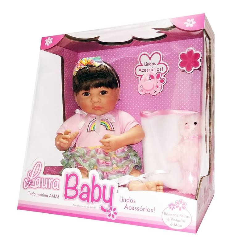 BONECA BEBE REBORN LAURA BABY IARA - Shiny Toys