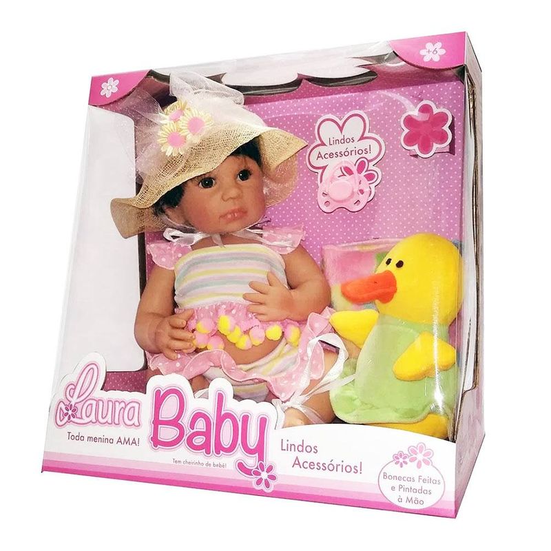 Laura Baby Roupinha para Boneca Estampa Coelho Shiny Toys - Fátima Criança