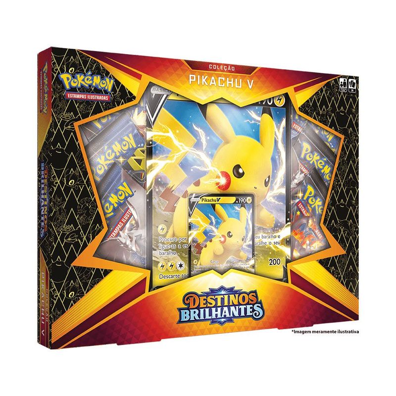 Box de Cartas Pokémon Coleção Pikachu V - Copag