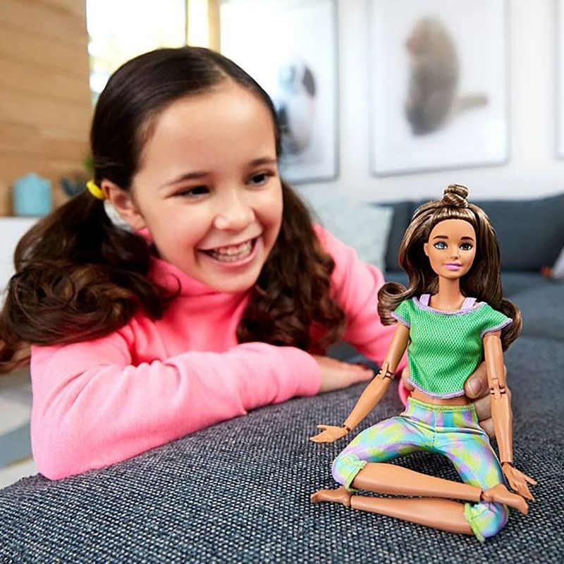 Boneca Barbie Articulada - Feita Para Mexer - Yoga - Morena Blusa