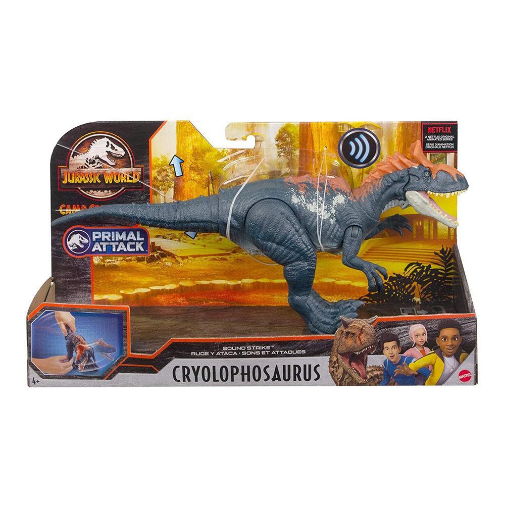 Figura Dinossauro Com Som Cryolophosaurus Azul Jurassic World Mattel Superlegalbrinquedos 