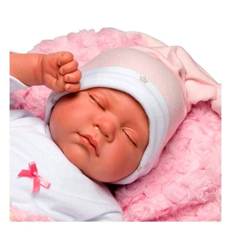 Bebê reborn menino, olhos fechados, parte cabelinhos pintados e parte -  Delta Artes Bebês Reborn