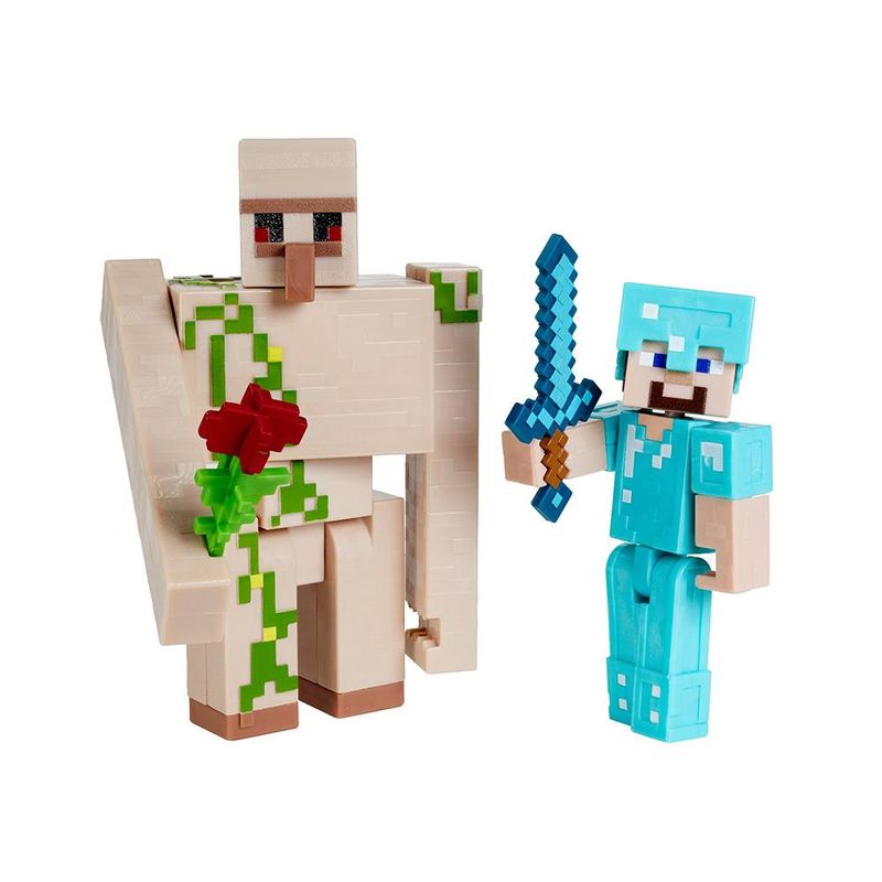 GTT53-GTP30-Conjunto-com-Figuras-Articuladas-Minecraft-Steve-e-Golem-de-Ferro-Mattel-1