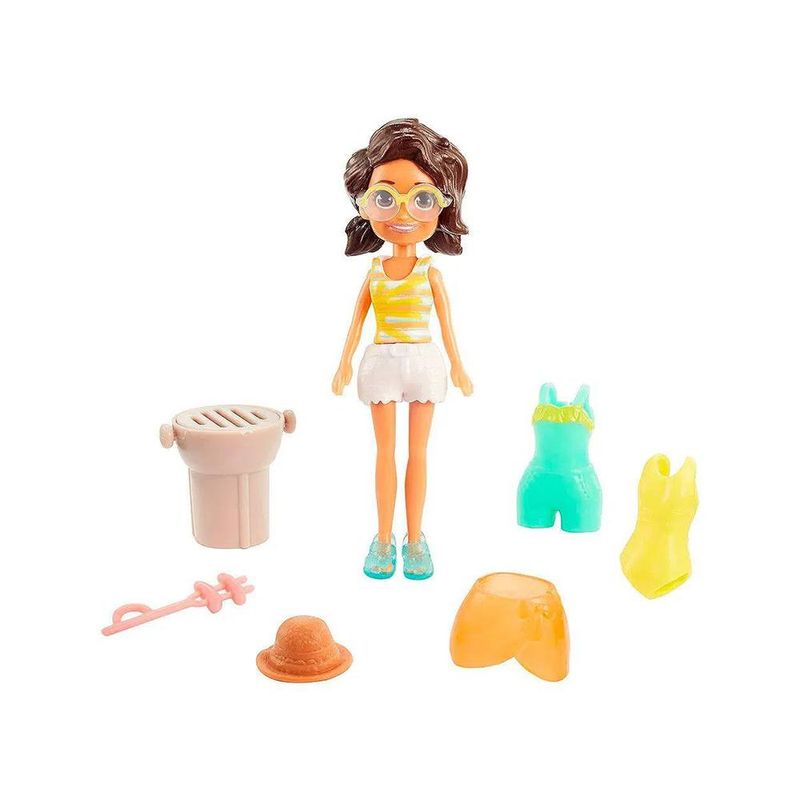 Polly Pocket Shani Saia Verde - Bumerang Brinquedos