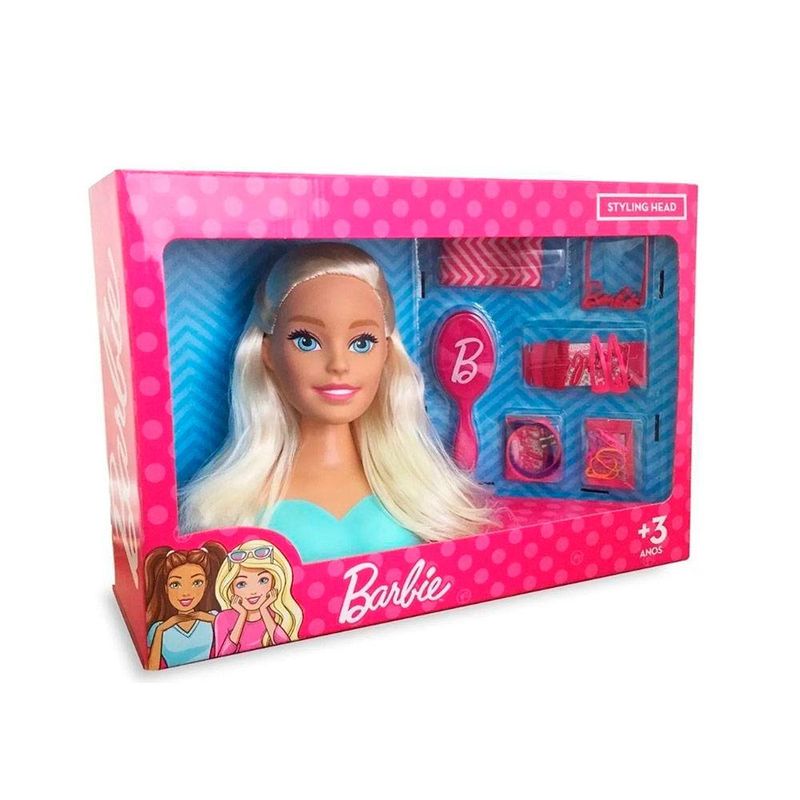 Busto Barbie para Pentear e Maquiar - Pupee - superlegalbrinquedos