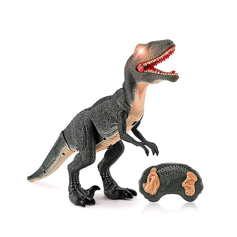 Dinossauro Articulado de Controle Remoto - Tiranossauro Rex - Com Luz e Som  - Dinosaur Planet - 53 cm - Yes Toys - superlegalbrinquedos