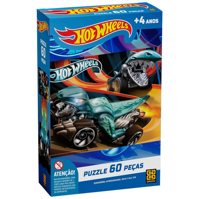 Quebra-Cabeca---HotWheels---60-Pecas---Grow