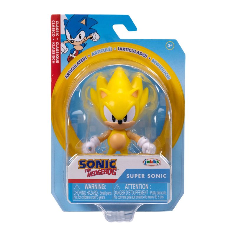 Mini Figura Articulada - Sonic The Hedgehog - Super Sonic - Candide -  superlegalbrinquedos