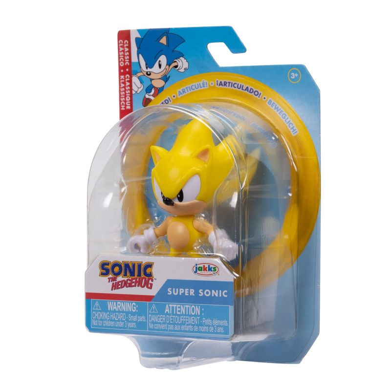 Boneco Sonic the Hedgehog Articulado Super Shadow Candide 3402 em