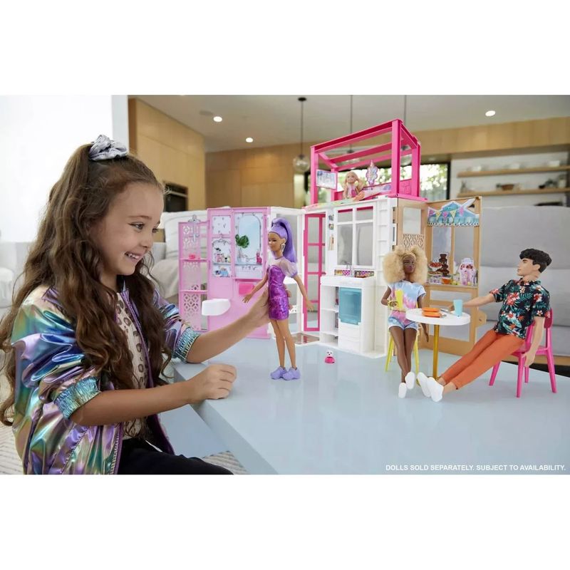 Playset Barbie com Boneca - Casa Mobiliada 360 Graus - Mattel