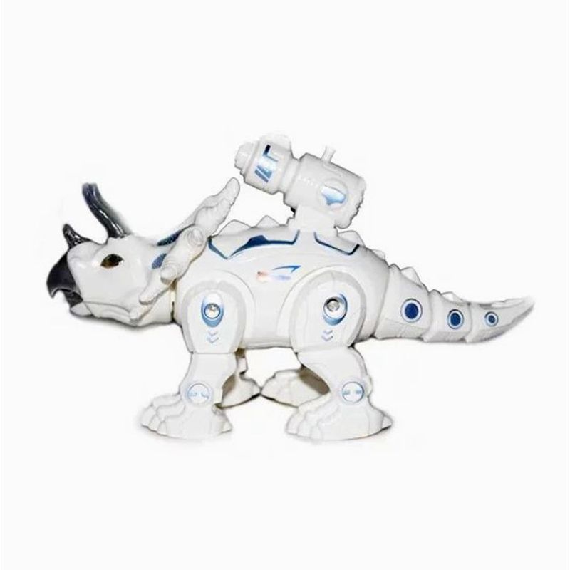 Dinossauro Robô de Brinquedo Dino Triceratops Anda Emite Sons e Luzes - Big  Bag Shop Virtual