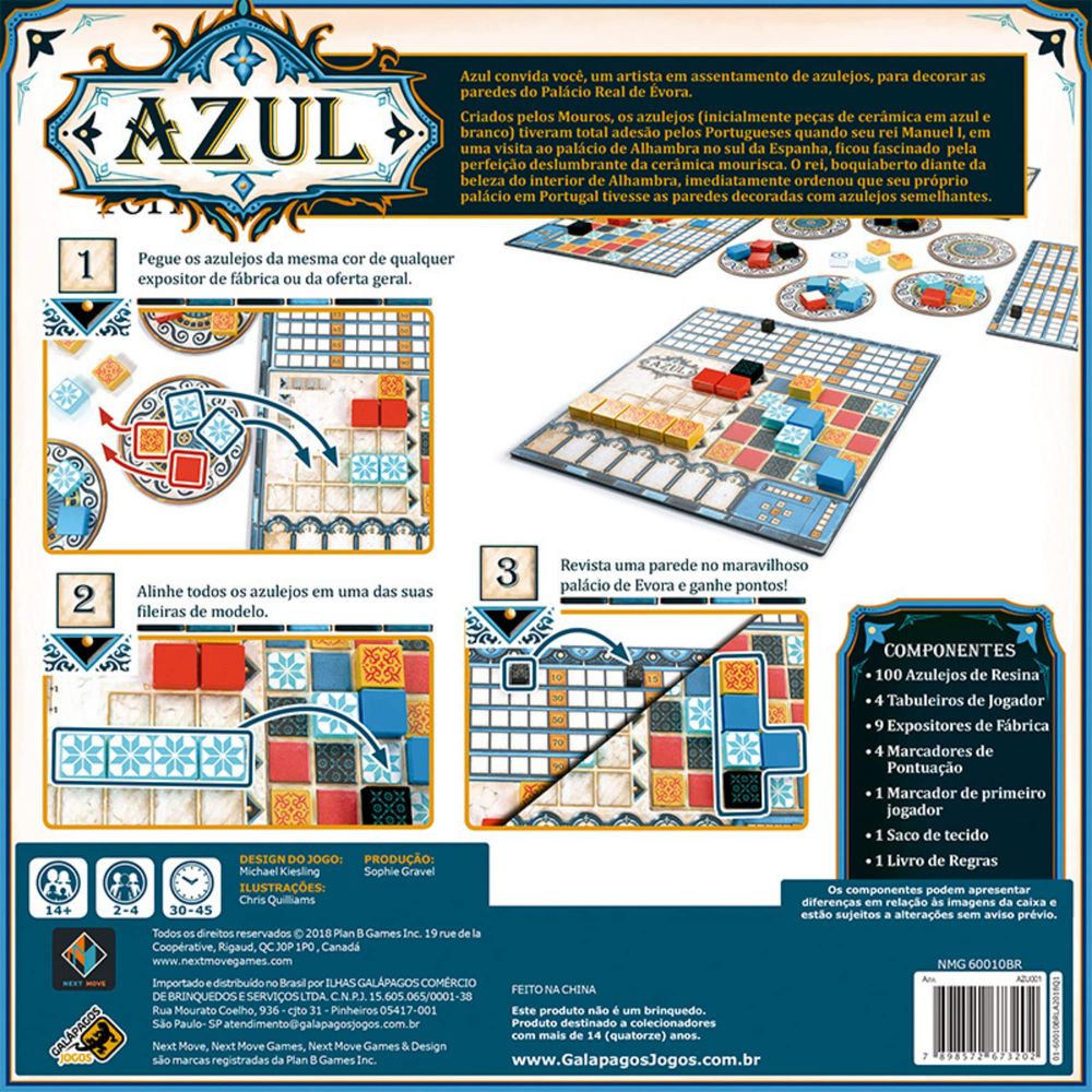 Jogo de Tabuleiro - Azul - Galápagos - superlegalbrinquedos