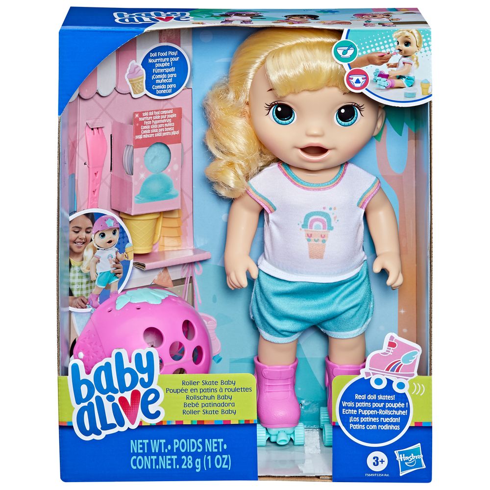 Boneca Baby Alive Roller Skate Baby Loira Hasbro