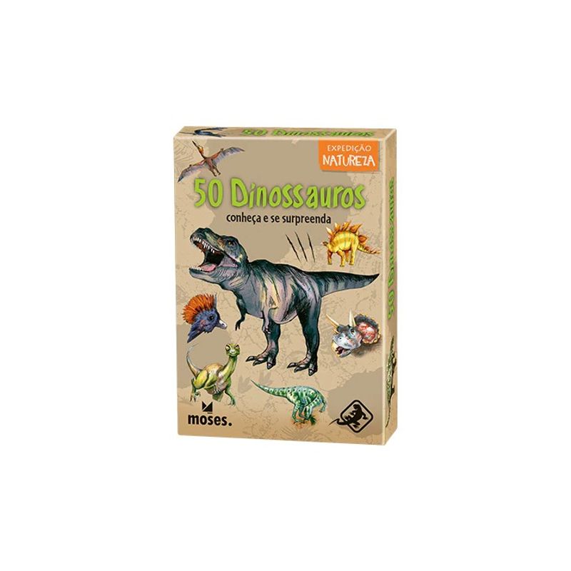 Jogo de Cartas - 50 Dinossauros - Galápagos - superlegalbrinquedos