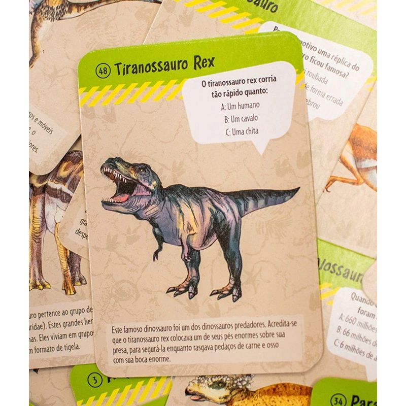 Jogo de Cartas - 50 Dinossauros - Galápagos - superlegalbrinquedos