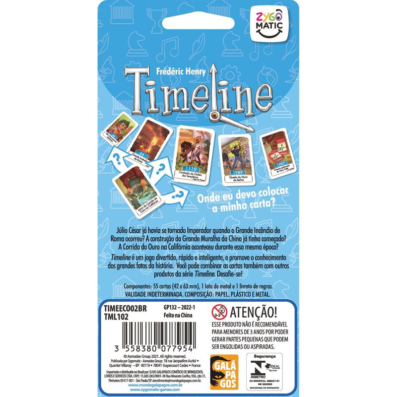 Place Games Kit Timeline Classico + Eventos Historicos + Invenções