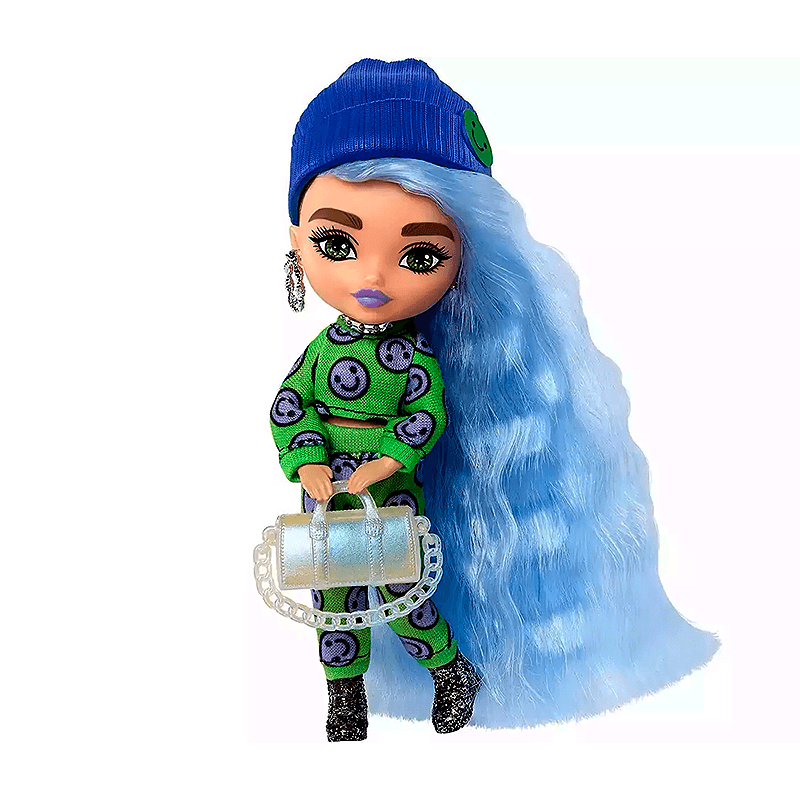 Boneca Barbie Extra Minis - Roupa Emoji - Gorro Azul - Mattel -  superlegalbrinquedos