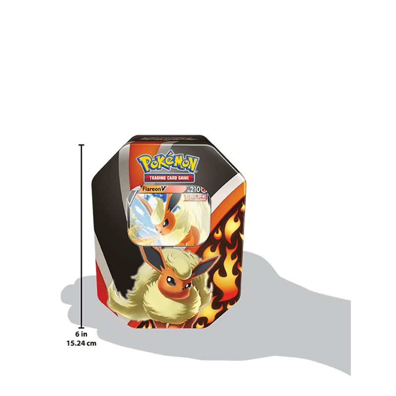 Coleção Cartas Pokemon Evoluções de Eevee Lata com 25 Cartas