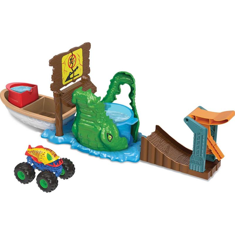 HGV14-Pista-Hot-Wheels-com-Carrinho---Monster-Trucks---Ataque-do-Crocodilo-Faminto---Mattel-1