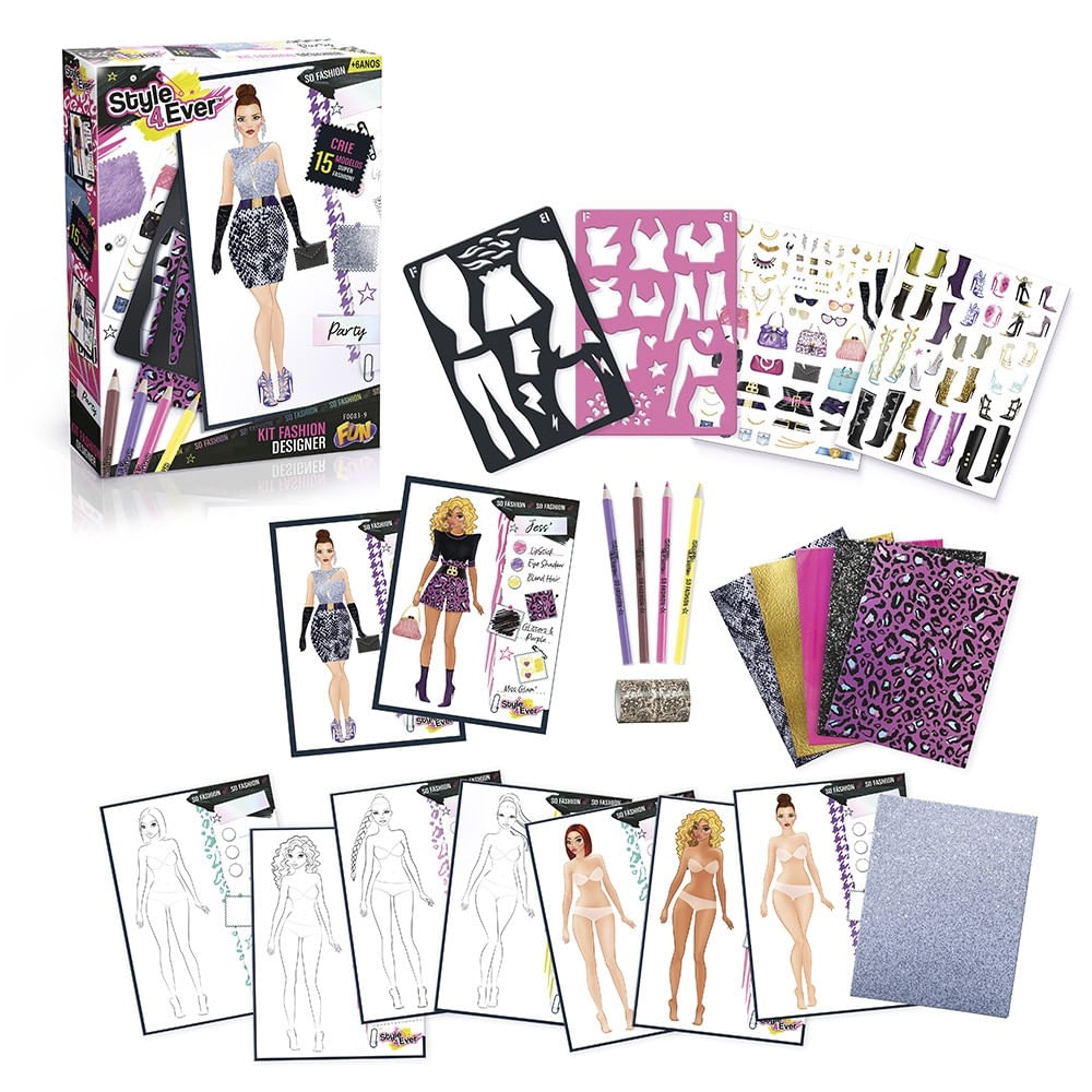 Kit Fashion Designer Style 4 Ever Fashionista Fun superlegalbrinquedos