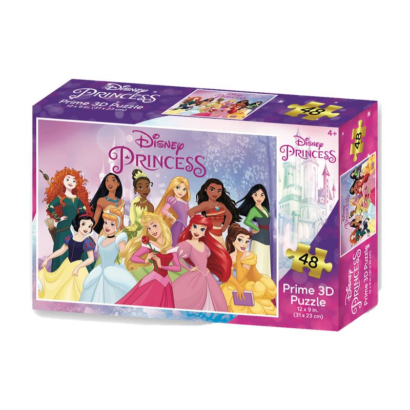 Quebra-Cabeça 3D - Princesas - Disney - 48 Peças - Multikids