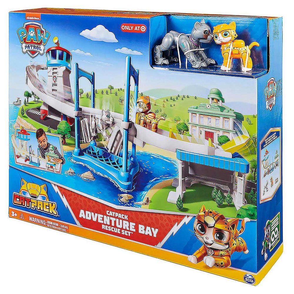 Playset com Mini Figuras Baía da Aventura com Wild Patrulha Canina