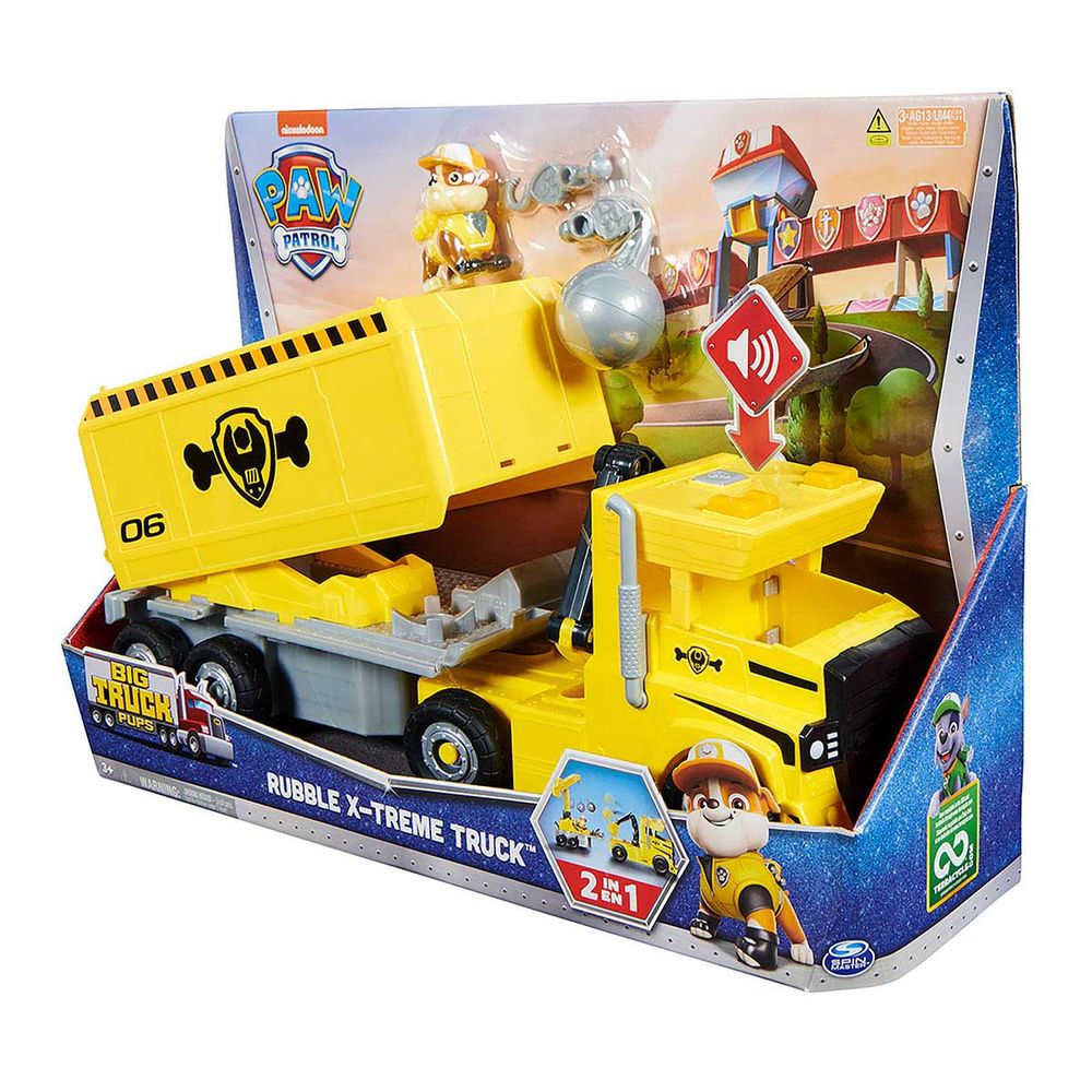 Ve culo E Mini Figura Mega Caminh o X Treme Do Rubble Patrulha ve-culo-e-mini-figura-mega-caminh-o-x-treme-do-rubble-patrulha