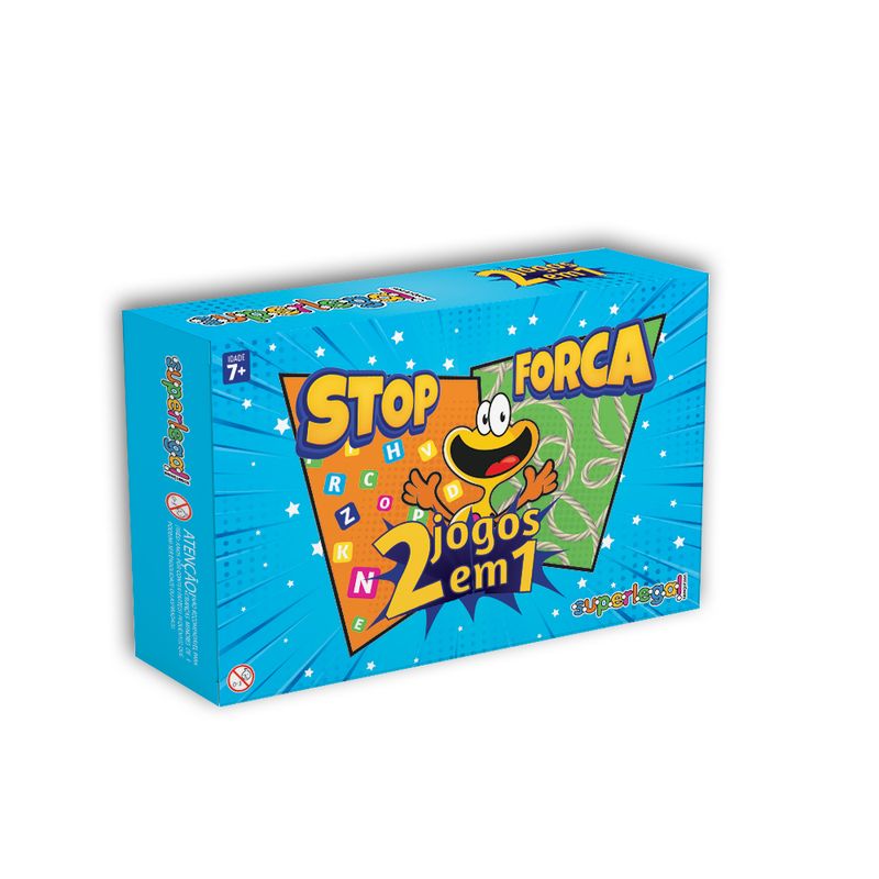 Jogo 2 em 1 - Stop e Forca - Superlegal Brinquedos - superlegalbrinquedos