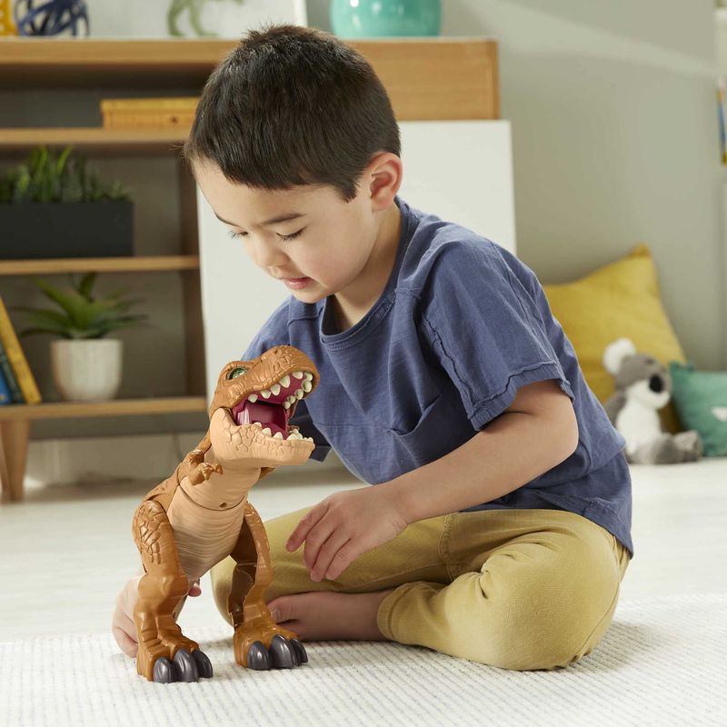 Mattel Imaginext Jurassic World Dinossauro Brinquedo T-Rex Ação de luta