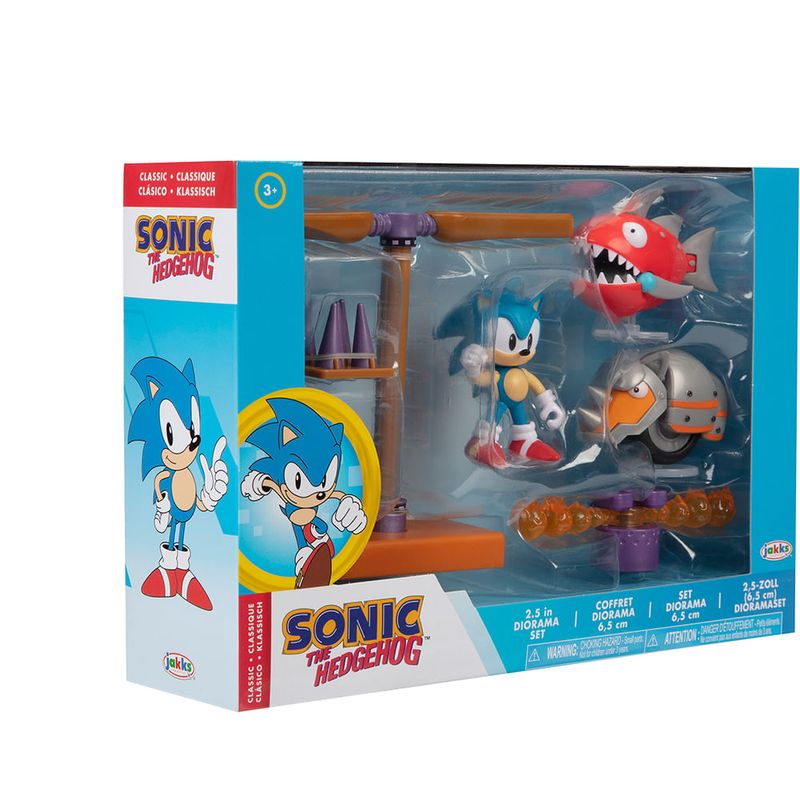 Brinquedo Diorama Cenário Playset Boneco Sonic e Tails: Sonic The