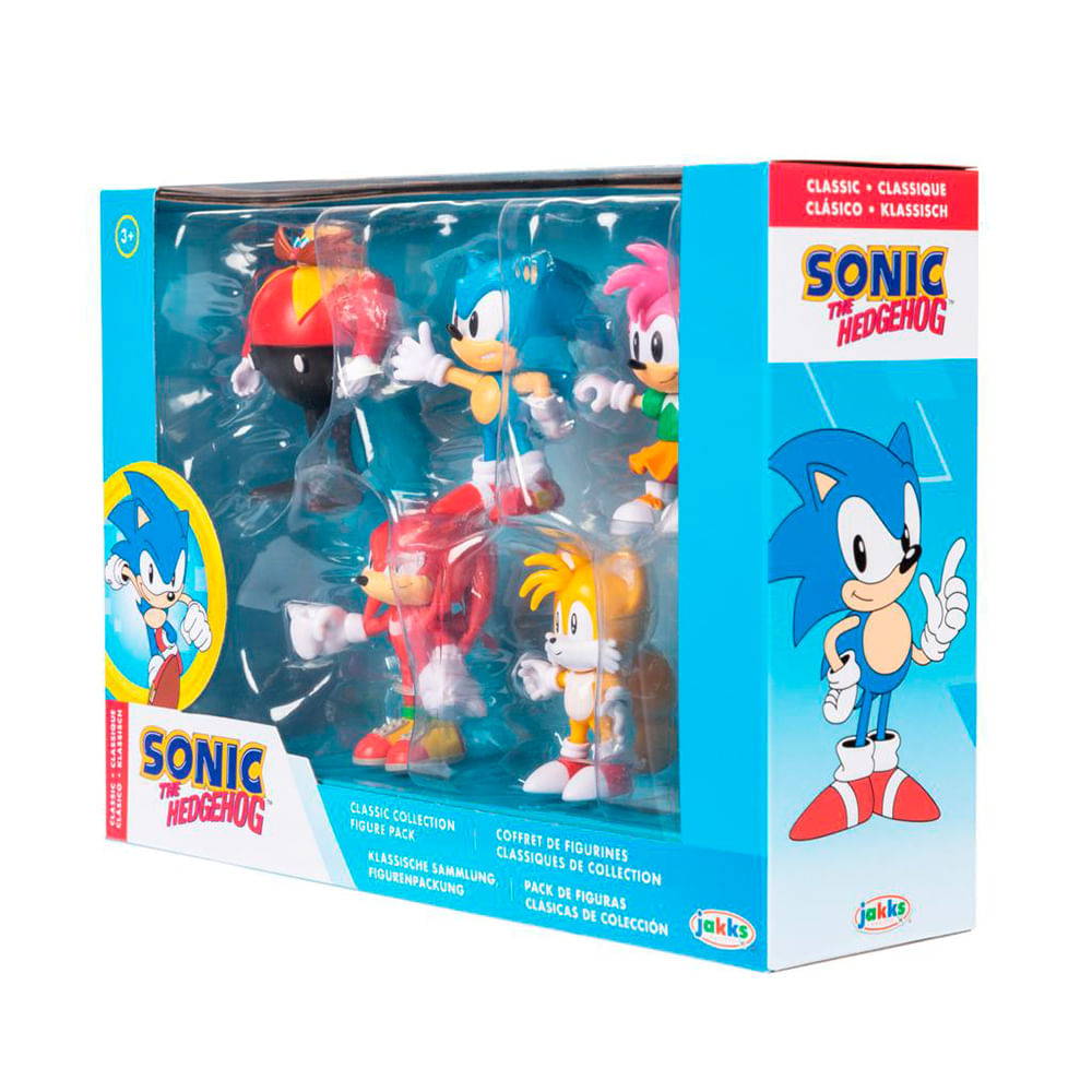 Conjunto de 5 Mini Figuras - Sonic - The Hedgehog - Clássicas - Candide ...