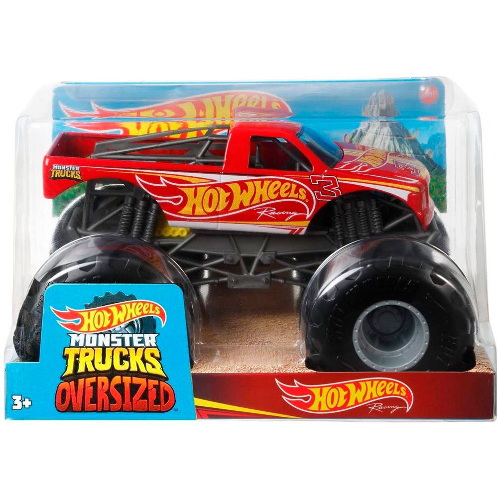 Carrinho Hot Wheels Monster Trucks Racing Oversized Mattel