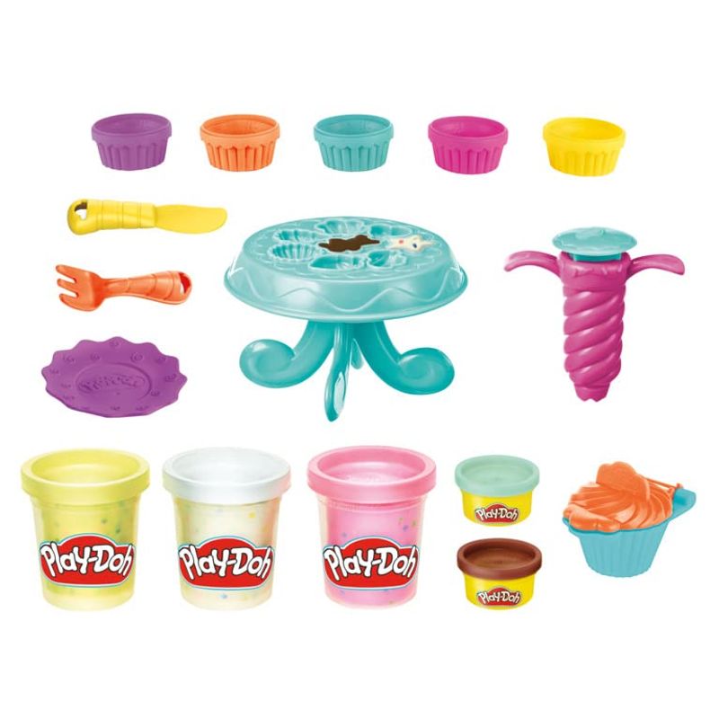 1-Massa-de-Modelar---Conjunto-Play-Doh---Cupcakes-Coloridos----Hasbro