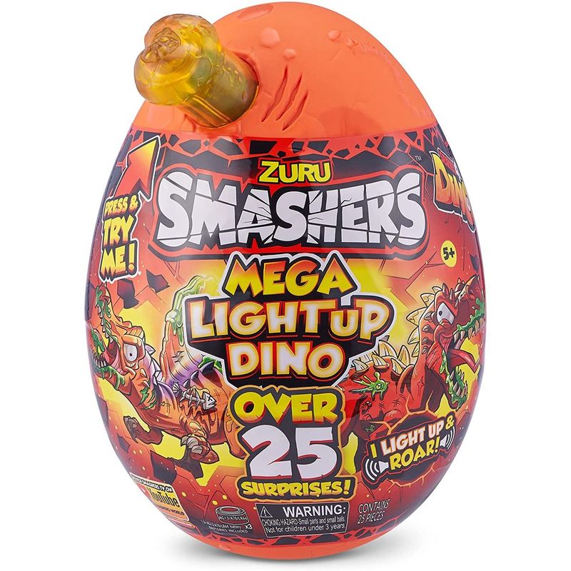 Ovo Surpresa - Smashers - Dino - Mega Light Up Dino Over 25 - Series 4 -  FUN - superlegalbrinquedos