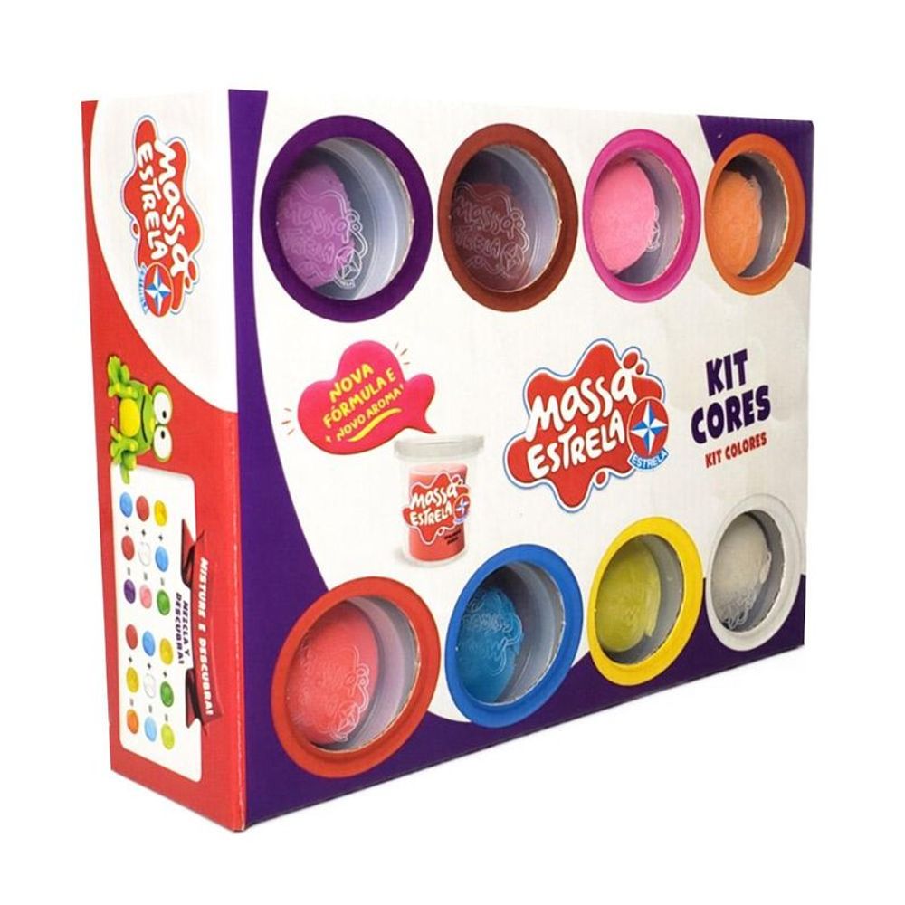 Massa de Modelar - Kit Cores e Colores - Estrela - superlegalbrinquedos