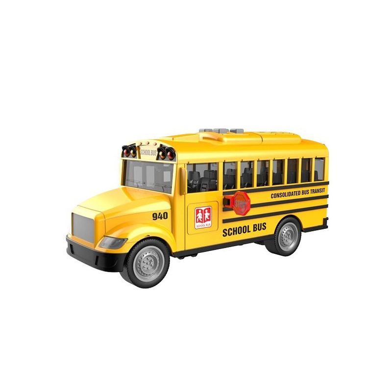 Ônibus Escolar com Som e Luz - City Service - Amarelo - 1:20 - Yes Toys -  superlegalbrinquedos