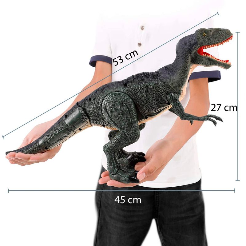 Dinossauro Articulado de Controle Remoto - Tiranossauro Rex - Com Luz e Som  - Dinosaur Planet - 53 cm - Yes Toys - superlegalbrinquedos