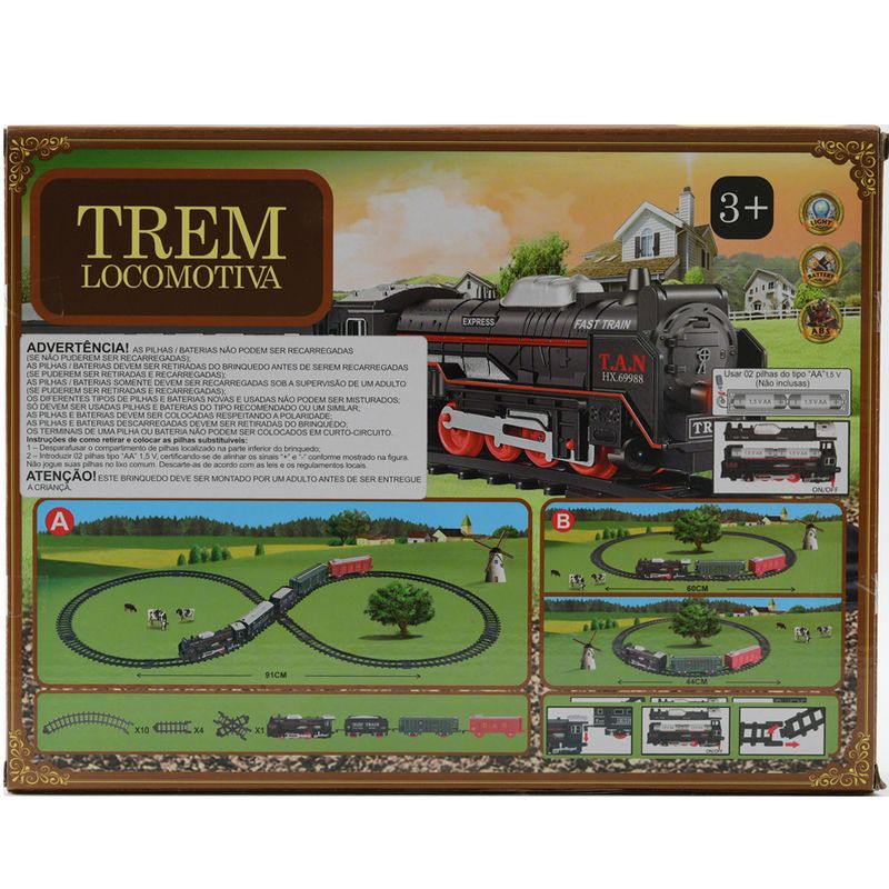 Pista de Trem - Locomotiva de Carga - Train Express - 140cm -  superlegalbrinquedos